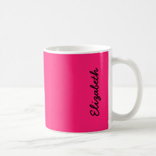 Shocking Pink Solid Colour Customize It Coffee Mug