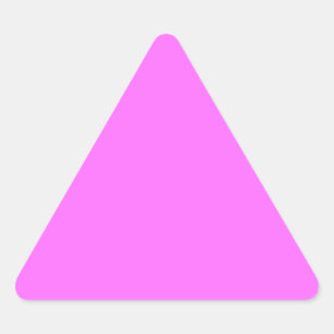 Shocking Pink Stickers; Choose Shape Triangle Sticker