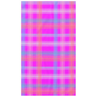 shocking pink stripe tartan plaid tablecloth