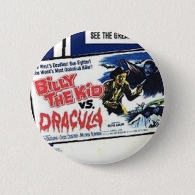 Shockorama Billy the kid vs dracula Button (Front)