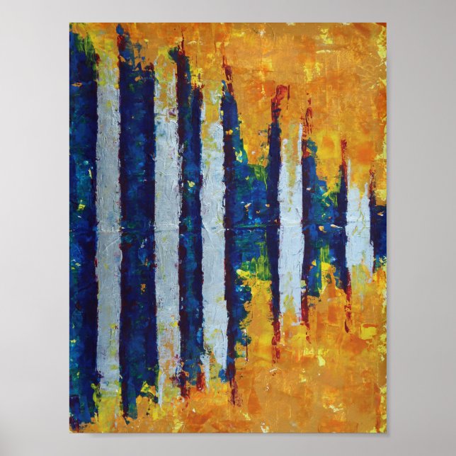 Shockwave modern contemporary abstract painting poster (Front)
