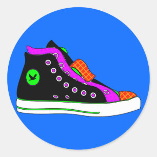 shoe classic round sticker