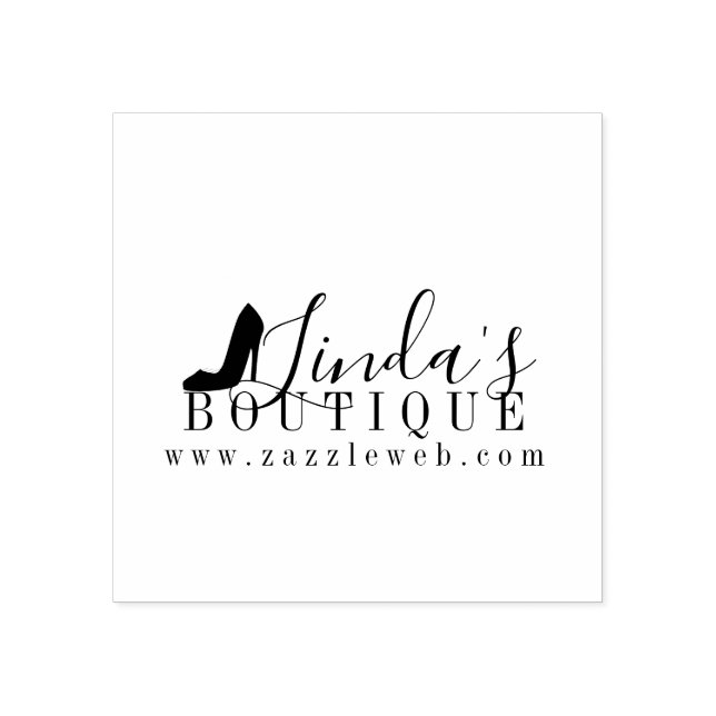 Shoe Closet Online Boutique Clothing Logo   Rubber Stamp (Imprint)