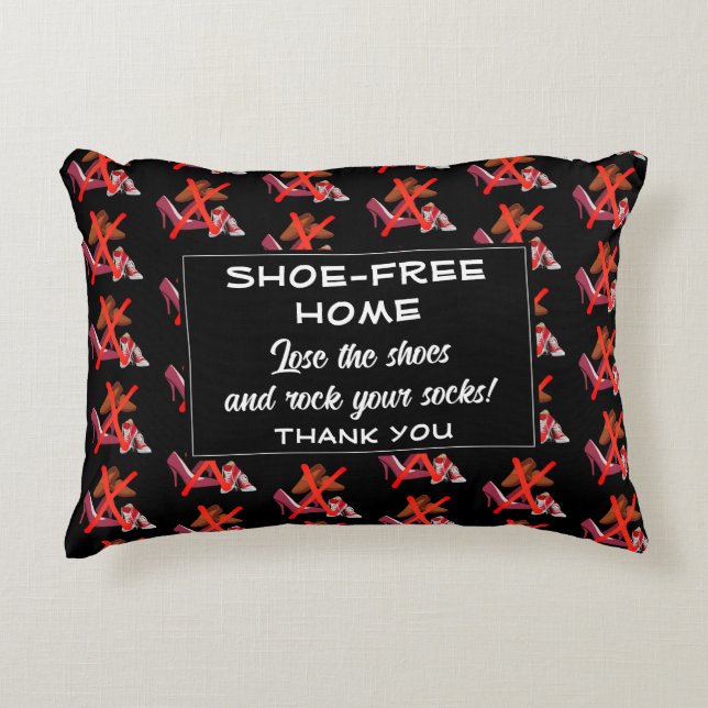SHOE-FREE HOME Welcome Accent Pillow (Front)