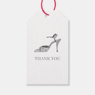 Shoe High Heel Illustration Fashion Thank You Gift Tags