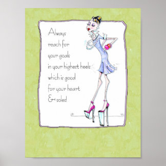 Shoe humour print/ art with text poster