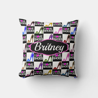SHOE LOVER AND STILETTOS PERSONALIZED THROW PILLOW