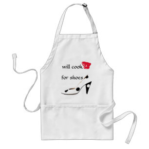 Shoe Lover Will Cook for Shoes Funny Standard Apron