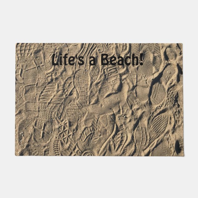 Shoe Prints in the Sand Doormat (Front)
