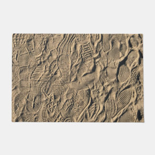 Shoe Prints in the Sand Doormat