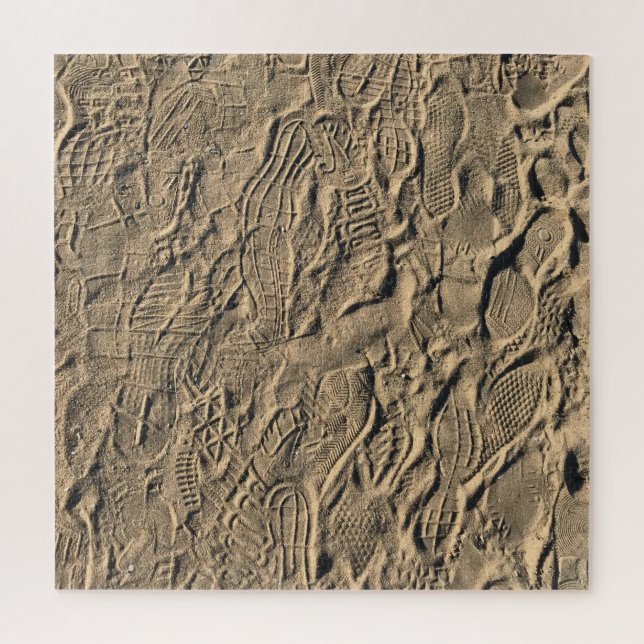 Shoe Prints in the Sand Jigsaw Puzzle (Vertical)
