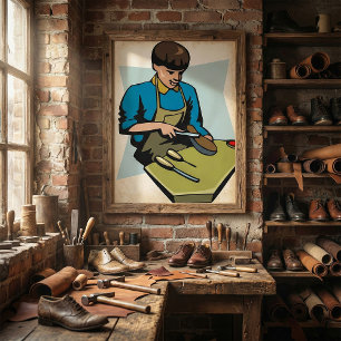 Shoe Repair Cobbler Vintage Shoemaker Poster