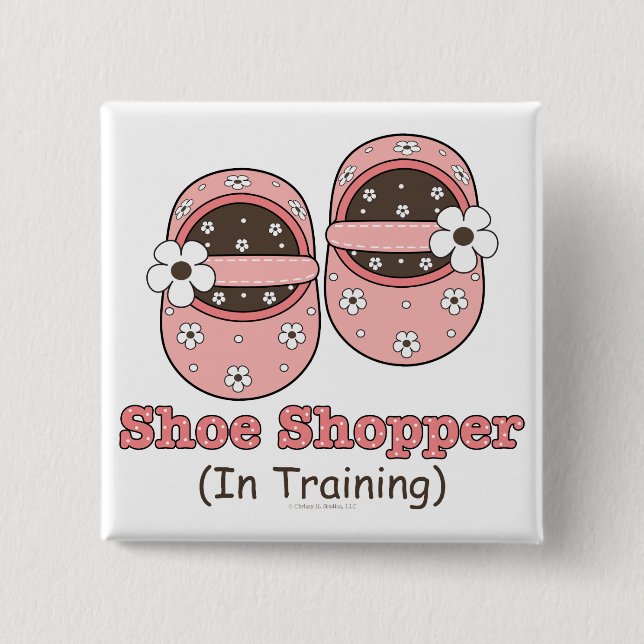 Shoe Shopper In Training Button (Front)