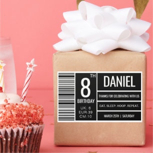 Shoe Sneaker Box Label, Sneaker Ball Favour Sticker