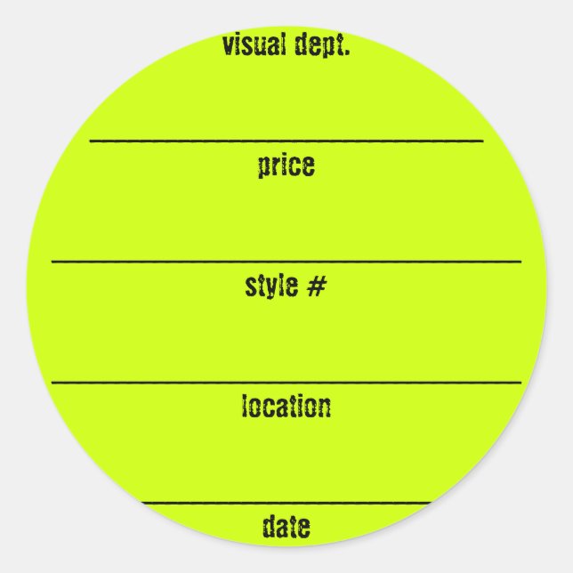 shoe sticker (Front)