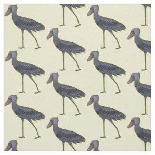 Shoebill bird cartoon illustration fabric