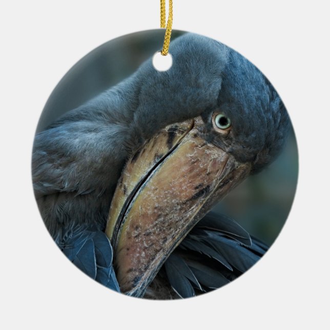 Shoebill Ceramic Ornament (Front)
