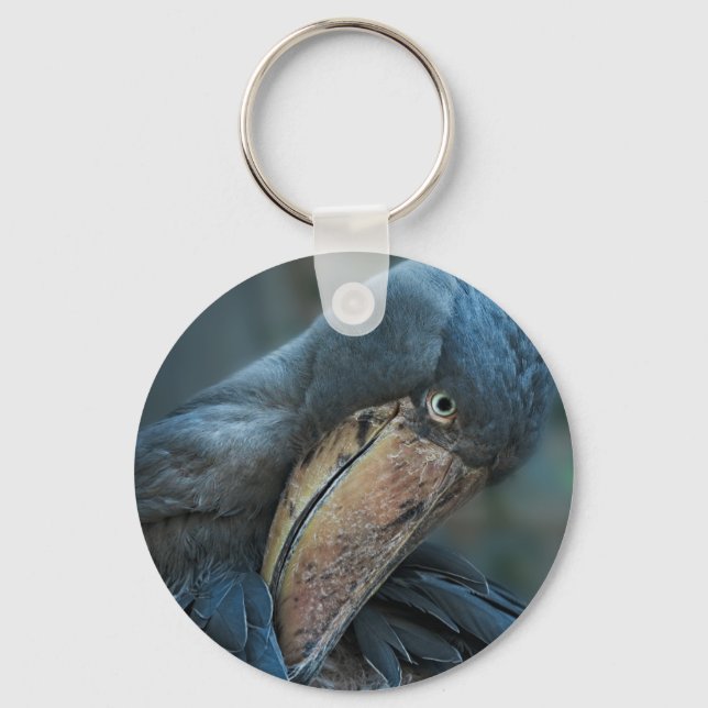 Shoebill Coaster Keychain (Front)
