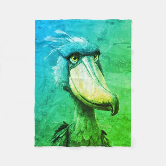Shoebill Fleece Blanket (Front)