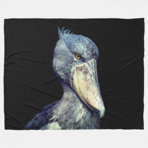 Shoebill  fleece blanket