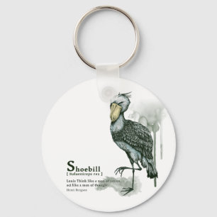 shoebill - ink keychain