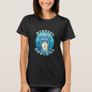 Shoebill Respect Vintage Retro Shoebill Bird Afric T-Shirt