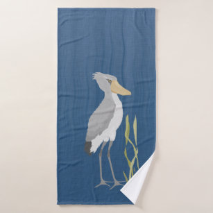 Shoebill Stork Bath Towel