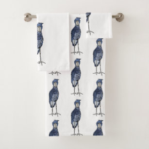 Shoebill Stork Bath Towel Set