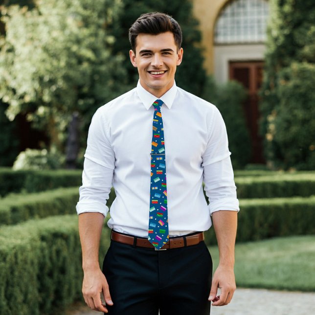 Shoebox Star Neck Tie - Blue (Creator Uploaded)