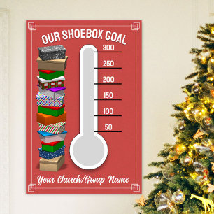 Shoebox Thermometer Poster - Red
