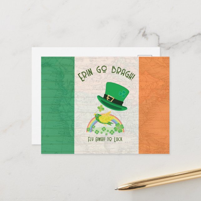 Shoemaker's Lucky Flight Holiday Postcard (Front/Back In Situ)