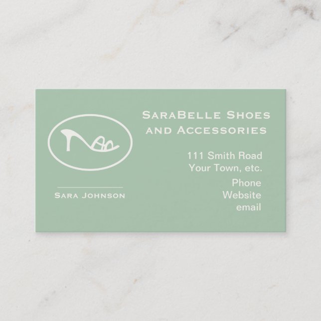 Shoes and Accessories Logo Appointment Card (Front)