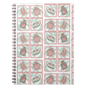 Shoes and Perfume Shoe Lovers Pastel Colours Notebook