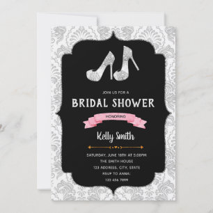 Shoes bridal shower theme invitation