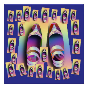 Shoes + Deep Blue   Poster