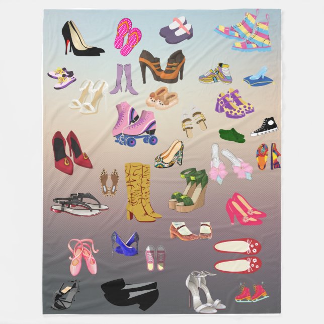 Shoes Fleece Blanket (Front)