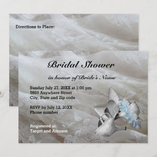 Shoes, Garter Belt and Lace Bridal Shower Invite