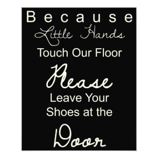 Shoes Off Sign