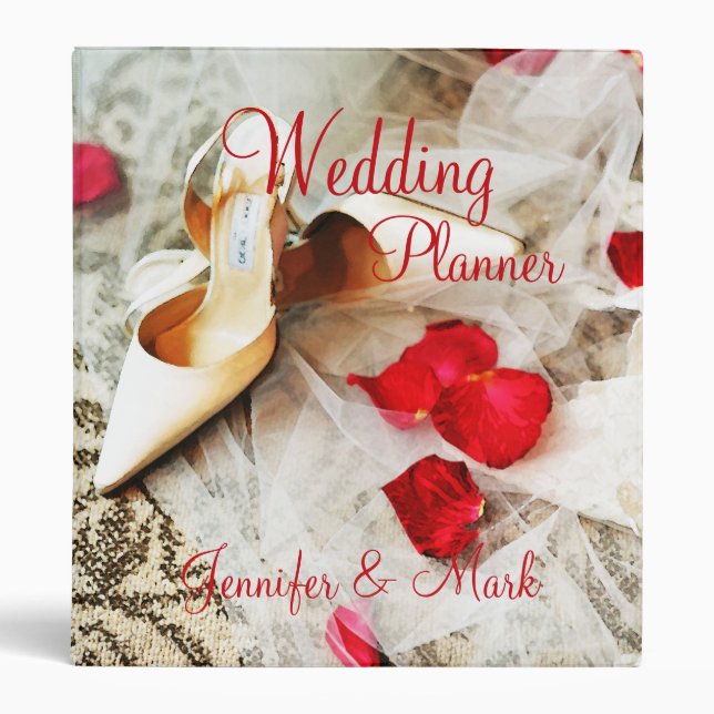Shoes & Roses Wedding Planner Binder (Front)