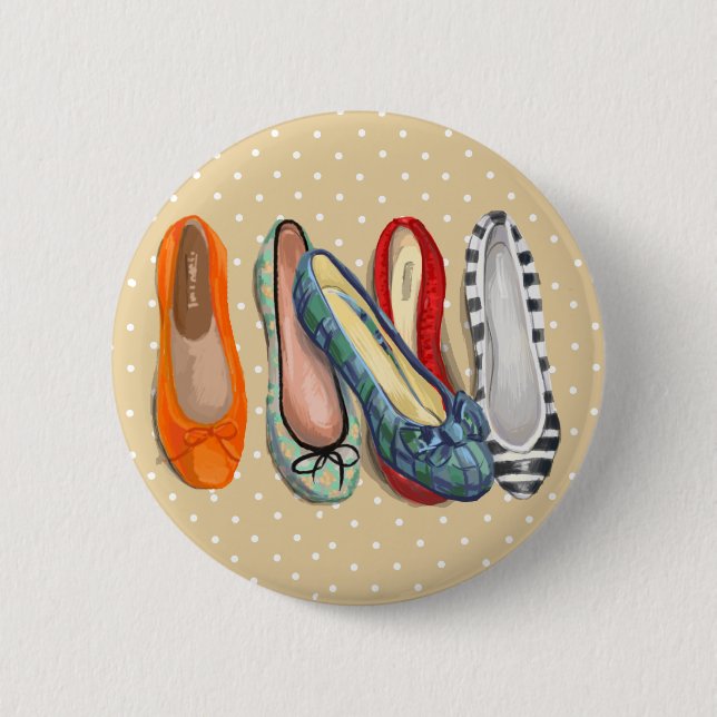 Shoes - tiny slippers 2 inch round button (Front)