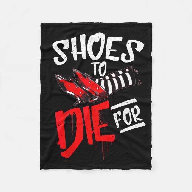Shoes To Die For Ruby Witch Halloween Costume Fleece Blanket (Front)