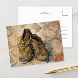 Shoes | Vincent van Gogh Postcard<br><div class="desc">Shoes (1888) by Vincent van Gogh is an evocative still-life painting featuring a pair of well-worn leather shoes. The earthy tones and heavy brushstrokes capture the rugged texture and history of the shoes, evoking themes of labour, resilience, and the passage of time. The simplicity of the subject contrasts with the...</div>