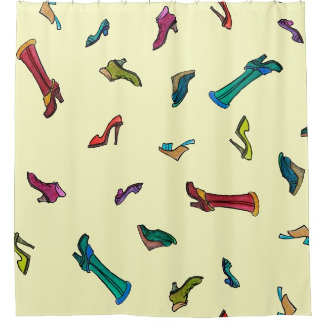 Shoes watercolor seamless pattern (Front)
