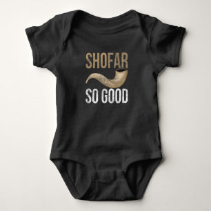Shofar Ancient Musical Horn Jewish Quote Baby Bodysuit