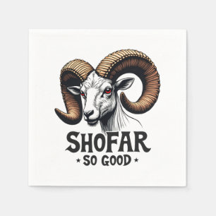 Shofar so good Jewish Goat Hanukkah Lovers  Napkin