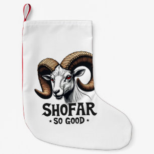 Shofar so good Jewish Goat Hanukkah Lovers  Small Christmas Stocking