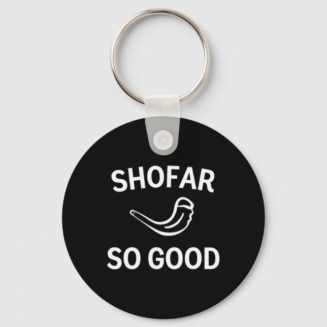 Shofar So Good Rosh Hashh Rams Horn Jewish New Yea Keychain (Front)