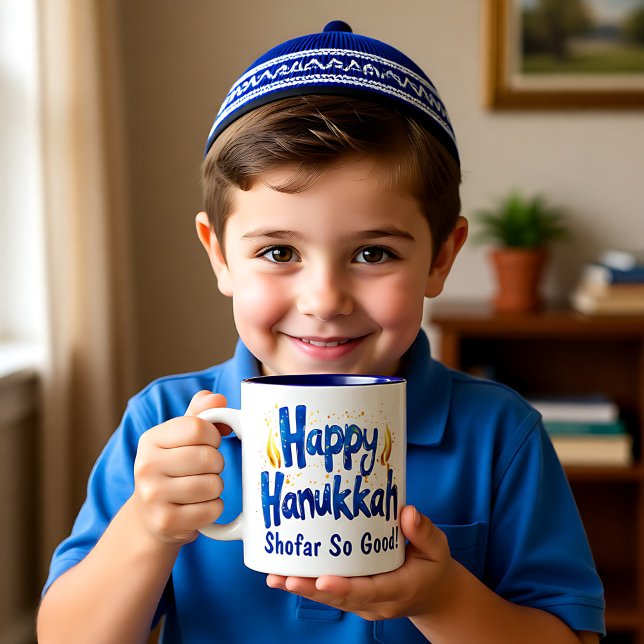 Shofar So Good ! 🕎🎉 Two-Tone Coffee Mug (Shofar So Good ! 🕎🎉 Two-Tone Coffee Mug)