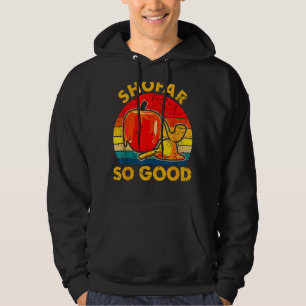 Shofar So Good Vintage Jewish Rosh Hashanah Hoodie