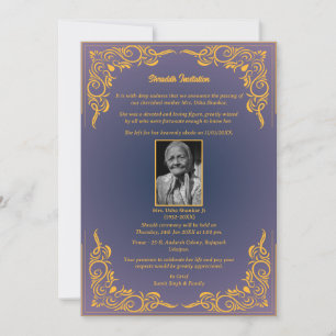 Shok Sandesh Hindu Shraddh  Invitation